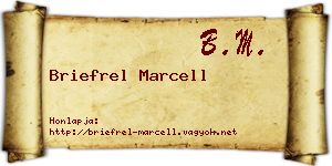 Briefrel Marcell névjegykártya